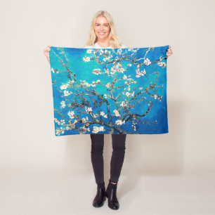 Couverture Polaire Vincent Van Gogh Almond Blossoms brillant Turquois