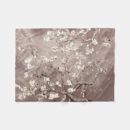 Couverture Polaire Vincent Van Gogh Almond Blossoms Taupe Beige (Devant (Horizontal))