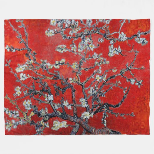 Couverture Polaire Vincent van Gogh ~ Branches Avec Fleur D'Amandes (Devant (Horizontal))