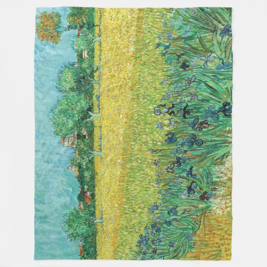 Couverture Polaire Vincent van Gogh - Champ avec Iris près d'Arles (Devant)