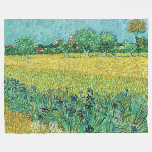 Couverture Polaire Vincent van Gogh - Champ avec Iris près d'Arles (Devant (Horizontal))