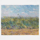 Couverture Polaire Vincent van Gogh - Champ de blé avec une lark (Devant (Horizontal))