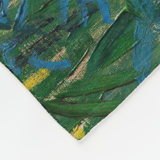Couverture Polaire Vincent van Gogh - Champ de blé vert avec Cypress (Coin)