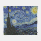 Couverture Polaire Vincent Van Gogh Chef-d'oeuvre de nuit Starry (Devant (Horizontal))