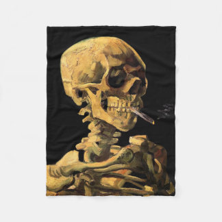 Couverture Polaire Vincent Van Gogh - Crâne à la cigarette allumée