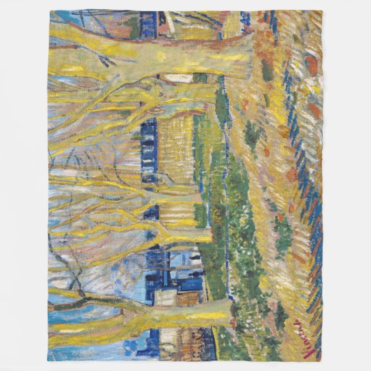 Couverture Polaire Vincent van Gogh - Le Train Bleu (Devant)