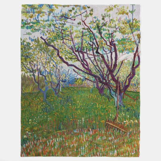 Couverture Polaire Vincent van Gogh - Le verger en fleurs (Devant)