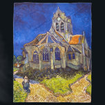 Couverture Polaire Vincent van Gogh - L'église d'Auvers<br><div class="desc">L'église d'Auvers / l'Eglise à Auvers-sur-oise par Vincent Van Gogh en 1890</div>