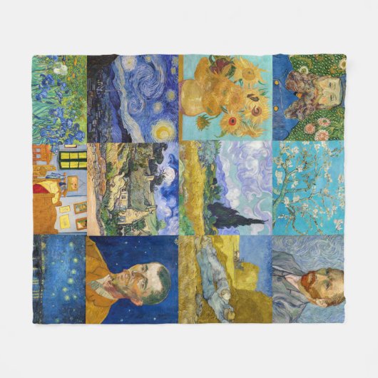Couverture Polaire Vincent Van Gogh - Masterpieces Patchwork (Devant (Horizontal))