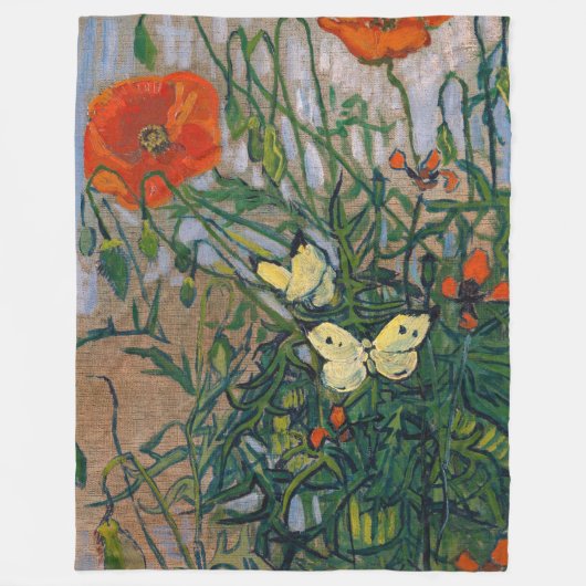 Couverture Polaire Vincent van Gogh - Papillons et papillons (Devant)