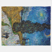 Couverture Polaire Vincent van Gogh - Route avec Cypress et Star (Devant (Horizontal))