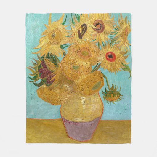 Couverture Polaire Vincent Van Gogh - Vase avec douze tournesols (Devant)
