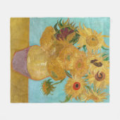 Couverture Polaire Vincent Van Gogh - Vase avec douze tournesols (Devant (Horizontal))