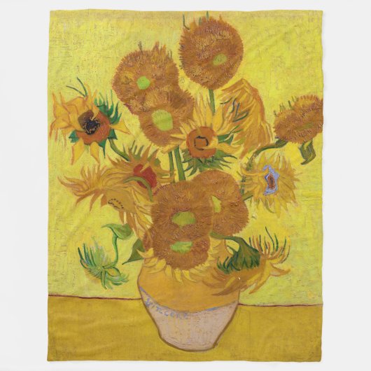 Couverture Polaire Vincent van Gogh - Vase avec quinze tournesols (Devant)