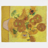 Couverture Polaire Vincent van Gogh - Vase avec quinze tournesols (Devant (Horizontal))