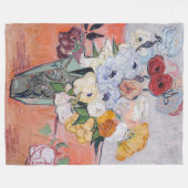 Couverture Polaire Vincent van Gogh - Vase avec Roses et anémones (Devant (Horizontal))