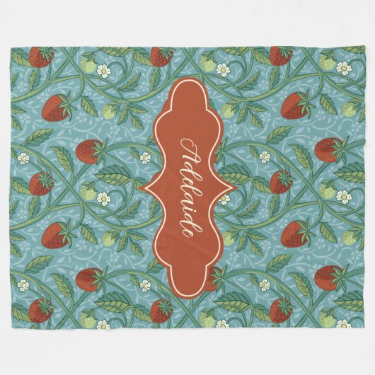 Couverture Polaire Vine de fraise Adélaïde Aqua (Devant (Horizontal))