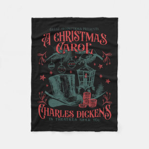Couverture Polaire Vintage A Christmas Carol Xmas Light Academia Lite