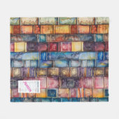 Couverture Polaire Vintage Aesthetic Stacked Books (Devant (Horizontal))