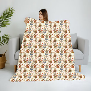 Couverture Polaire Vintage Alice au pays des merveilles