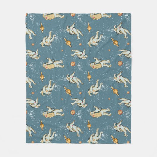 Couverture Polaire Vintage Astronauts (Devant)