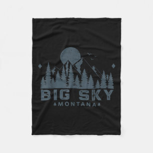 Couverture Polaire Vintage Big Sky Montana Mt Ski Mountain Outdoor Va