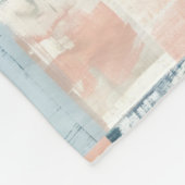 Couverture Polaire Vintage Blue & Blush Painterly Fleece Blanket (Coin)