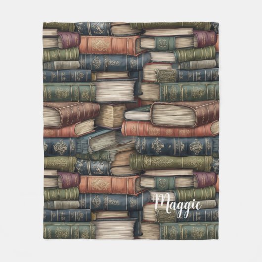 Couverture Polaire Vintage Book Stack (Devant)