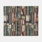 Couverture Polaire Vintage Book Stack (Devant (Horizontal))