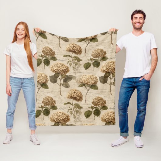 Couverture Polaire Vintage Botanical Floral Pattern (1) (En situation)