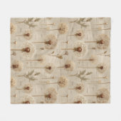 Couverture Polaire Vintage Botanical Floral Pattern (10) (Devant (Horizontal))