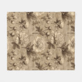 Couverture Polaire Vintage Botanical Floral Pattern (2) (Devant (Horizontal))