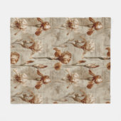 Couverture Polaire Vintage Botanical Floral Pattern (4) (Devant (Horizontal))