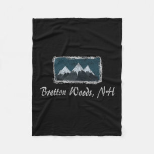 Couverture Polaire Vintage Bretton Woods New Hampshire Ski d'hiver