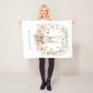 Couverture Polaire Vintage Bunny Florals Baby