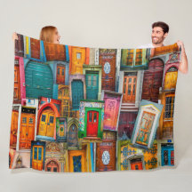 Vintage coloré moderne Motif de porte unique