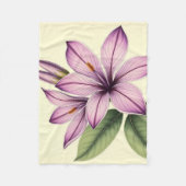 Couverture Polaire Vintage Crocus on Weathered Paper (Devant)