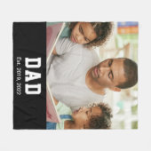 Couverture Polaire Vintage Dad Established Gift Text Photo (Devant (Horizontal))