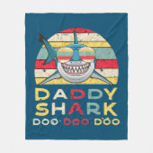 Couverture Polaire Vintage Daddy Shark "Doo Doo Doo" (Devant)