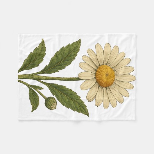 Couverture Polaire Vintage Daisy (Devant (Horizontal))