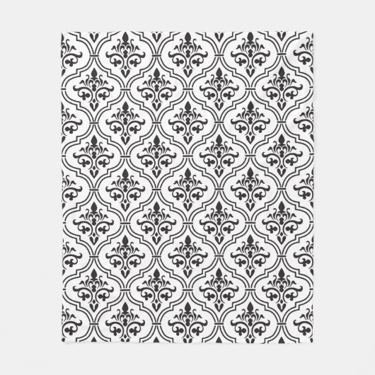 Couverture Polaire Vintage damask pattern seamless design.  (Devant)