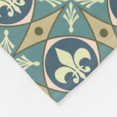 Couverture Polaire Vintage Élégant Fleur de Lis (Coin)