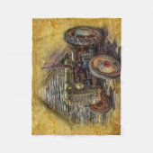 Couverture Polaire Vintage Farm (Devant)