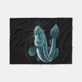 Couverture Polaire Vintage Fishing Artwork Walking Catfish  (Devant (Horizontal))