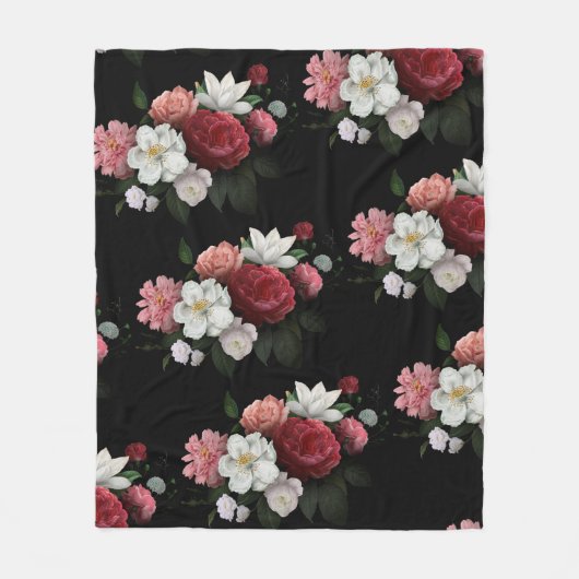 Couverture Polaire vintage floral (Devant)