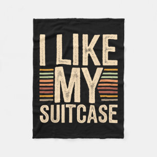 Couverture Polaire Vintage Funny J'Aime Ma Valise Trump Mème 2