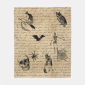 Couverture Polaire Vintage Halloween Goth Découpage Victorian (Devant)