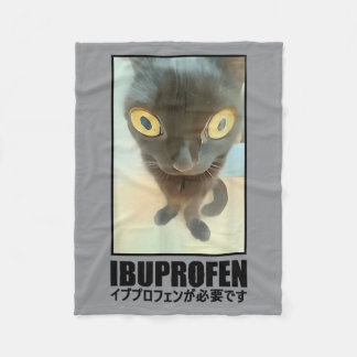 Couverture Polaire Vintage J'ai Besoin D'ibuprofène Mème De Chat Drôl