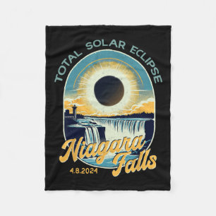Couverture Polaire Vintage Look Total Solaire Eclipse Niagara Falls