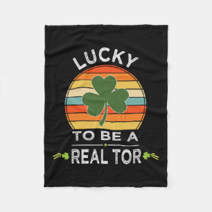 Couverture Polaire Vintage Lucky À Être Réalisateur St Patrick Day Ca